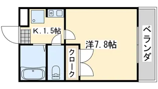 ブランシュ小松里【1階】の間取り