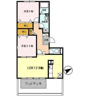 兵庫県高砂市米田町米田【アパート】の間取り