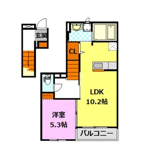 茨城県結城市新福寺3【アパート】の間取り