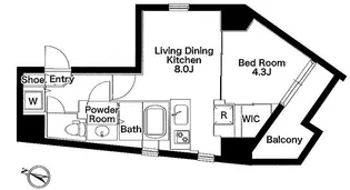ルネサンスコート恵比寿【4階】の間取り