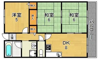 大阪府大阪市鶴見区横堤3【マンション】の間取り