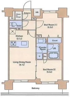 東京都中野区白鷺1【マンション】の間取り