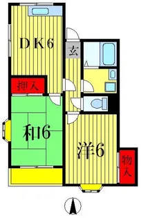 ストークハイツ榎照【1階】の間取り