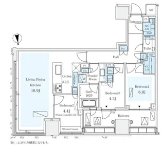 東京都千代田区三番町【マンション】の間取り