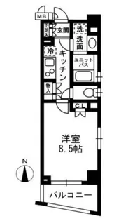 1Kの間取り画像