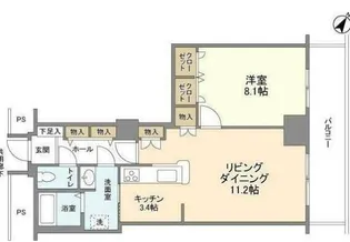 トルナーレ日本橋浜町【16階】の間取り