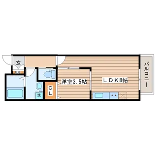 LINK STAGEあすと長町A【3階】の間取り