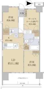 シティテラス戸田公園【4階】の間取り