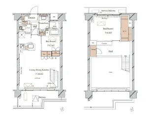 2LDKの間取り画像