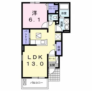 ラフレシールI【1階】の間取り