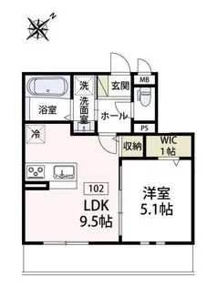 カーサルピナス【1階】の間取り