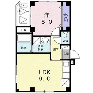 カーサ プラシード【2階】の間取り