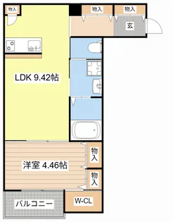 (仮称)野洲市行畑1丁目アパート【2階】の間取り