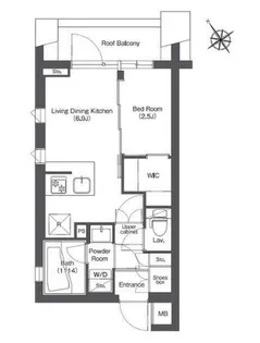 コンフォリア不動前【4階】の間取り