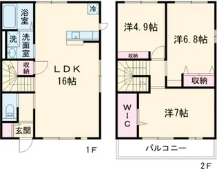 大阪府枚方市長尾東町3【一戸建】の間取り