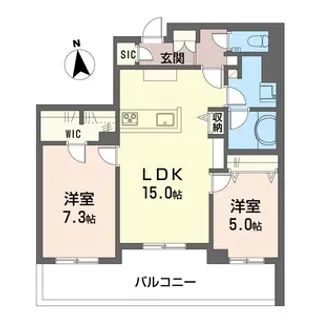 ゼフィールメゾンプレミア緑園【1階】の間取り