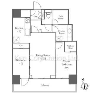 リエトコート アルクスタワー【13階】の間取り