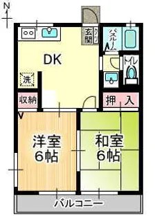 エルフォーレストII【1階】の間取り
