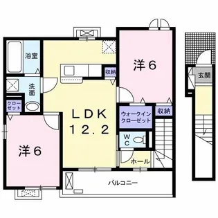 ラ ポルテ ルージュ4【2階】の間取り