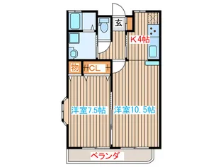 ラ・リヴィエール広瀬【1階】の間取り