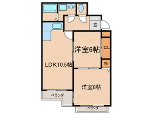 カーサラフィネ【2階】の間取り