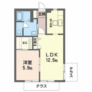 ドエル タカショーB【1階】の間取り