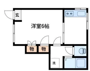 中村荘【1階】の間取り