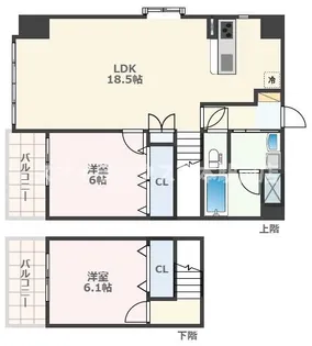 熊本県熊本市西区二本木3【マンション】の間取り