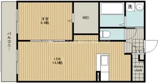 田畑ハイツ上の段【1階】の間取り