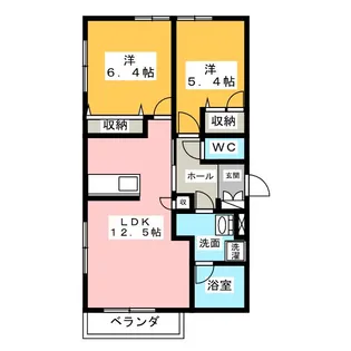 シャルムフジ【2階】の間取り
