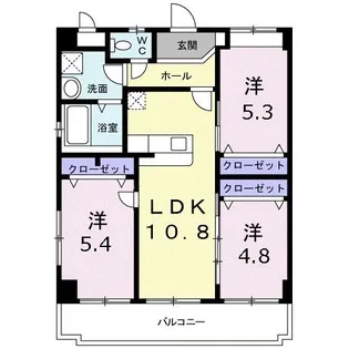 メゾン クローバー【3階】の間取り