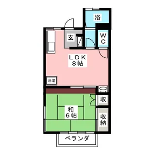 雅ハイツ【1階】の間取り