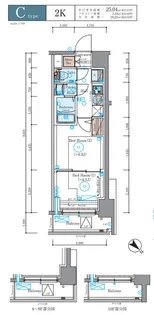 エステムコート横浜【2階】の間取り