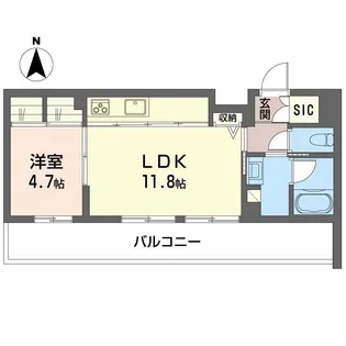 Terrace米ケ袋【4階】の間取り