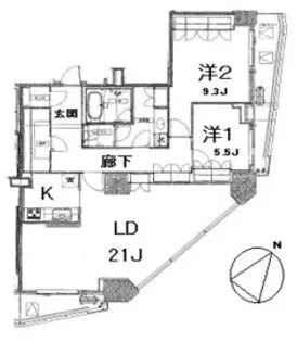 アトラスタワー六本木【11階】の間取り