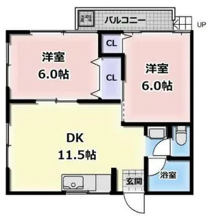 オリーブコート東川口【2階】の間取り