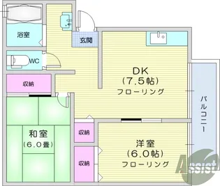 セジュール・カーム【2階】の間取り