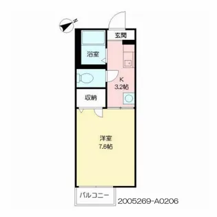 エントピア黒髪 A【2階】の間取り