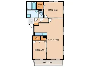 クラリス赤坂【2階】の間取り