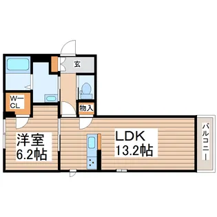 ルクエンス台原【3階】の間取り