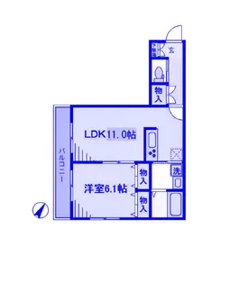 メゾンクレィン【2階】の間取り