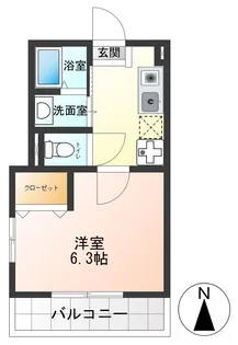 パストラル国立【1階】の間取り