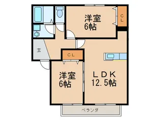 フローリッシュハイム【2階】の間取り