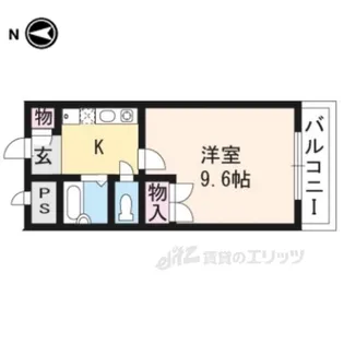 タウンルームキシ【4階】の間取り
