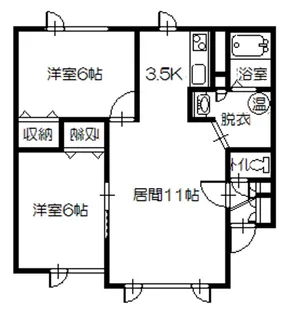 エスポアール【2階】の間取り