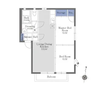 アドリーム与野【1階】の間取り