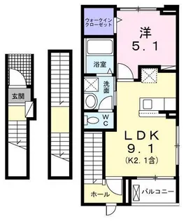 ブリュームI【2階】の間取り