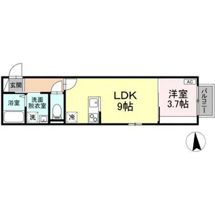 ジオ黒松【1階】の間取り