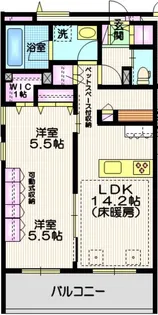 ハレルアナ久が原【1階】の間取り