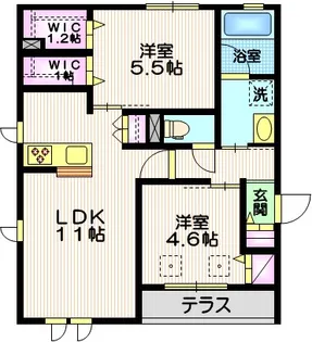 へーベルメゾン多摩川【1階】の間取り